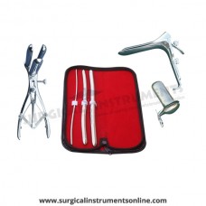 Hegar uterine dilator 3 pieces set,3-4, 9-10, 11-12, mathieu speculum, grave large, collin large